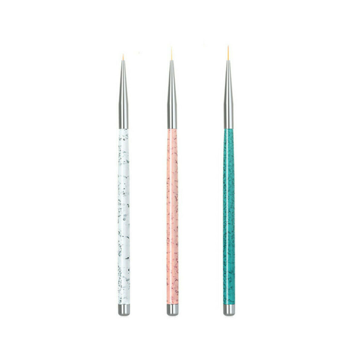 3x Waterproof Nail Art Pen Dotting Paint Drawing UV Gel Liner Polish Brush Tool