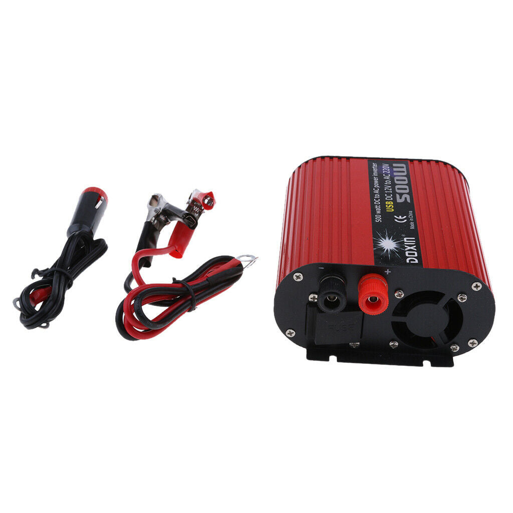 500W Car Power Inverter DC 12V to AC 220V Converter Power Supply with Lighter