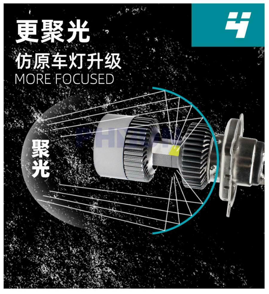 1x 25W LED Headlight Lamp Bulb H4 Hi-Lo Beam 2500LM For 8-80V Motorcycle Scooter