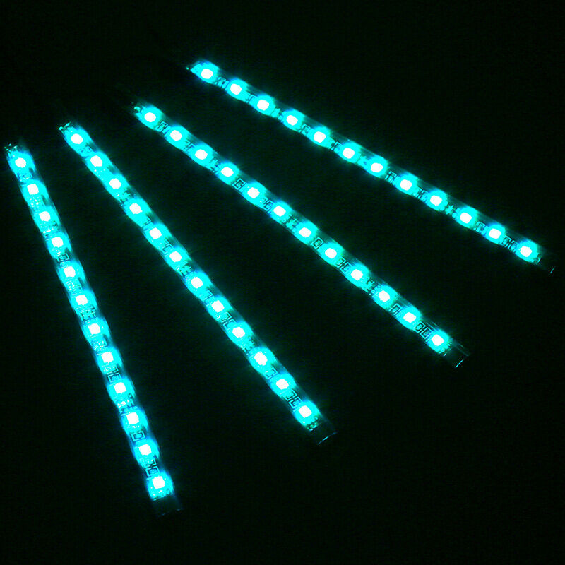 4PCS 18LEDs Car Interior Atmosphere Neon Colorful Lights Strip Remote Remote