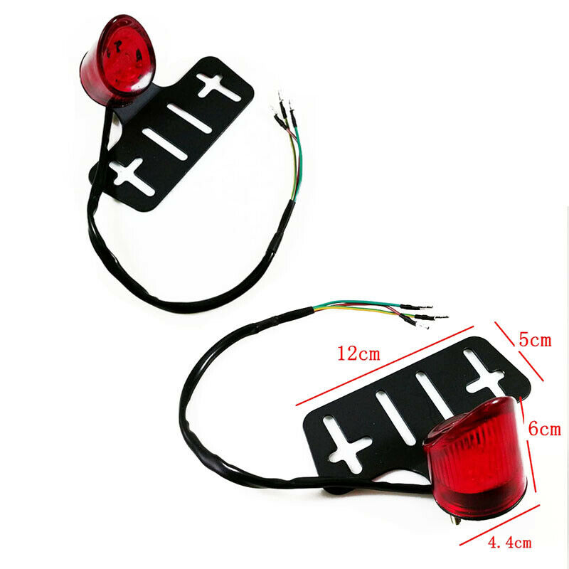 12V Motorcycle Bikes Retro Fender License Plate LED Brake Stop Rear Turn Light