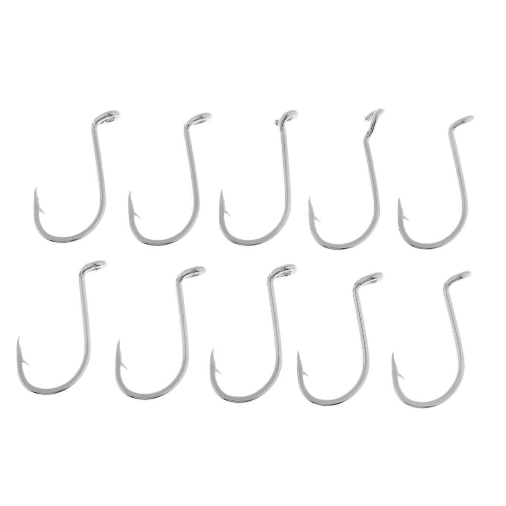 10pcs Saltwater Fishing Hooks Crab Hooks Big Game Stainless Steel Hooks 03