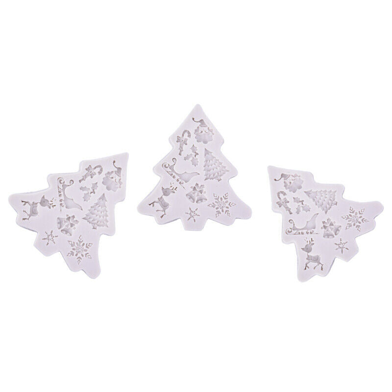 Cake Moulds Mold Silicone Christmas Tree  Fondant Cake Decor Candy Cake ToDD