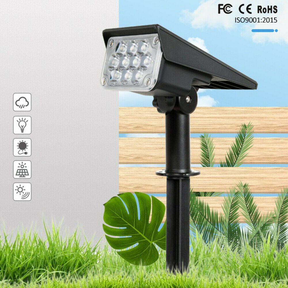 Solar Powered 20-LED Light Outdoor Garden Landscape Flood Lamp Waterproof