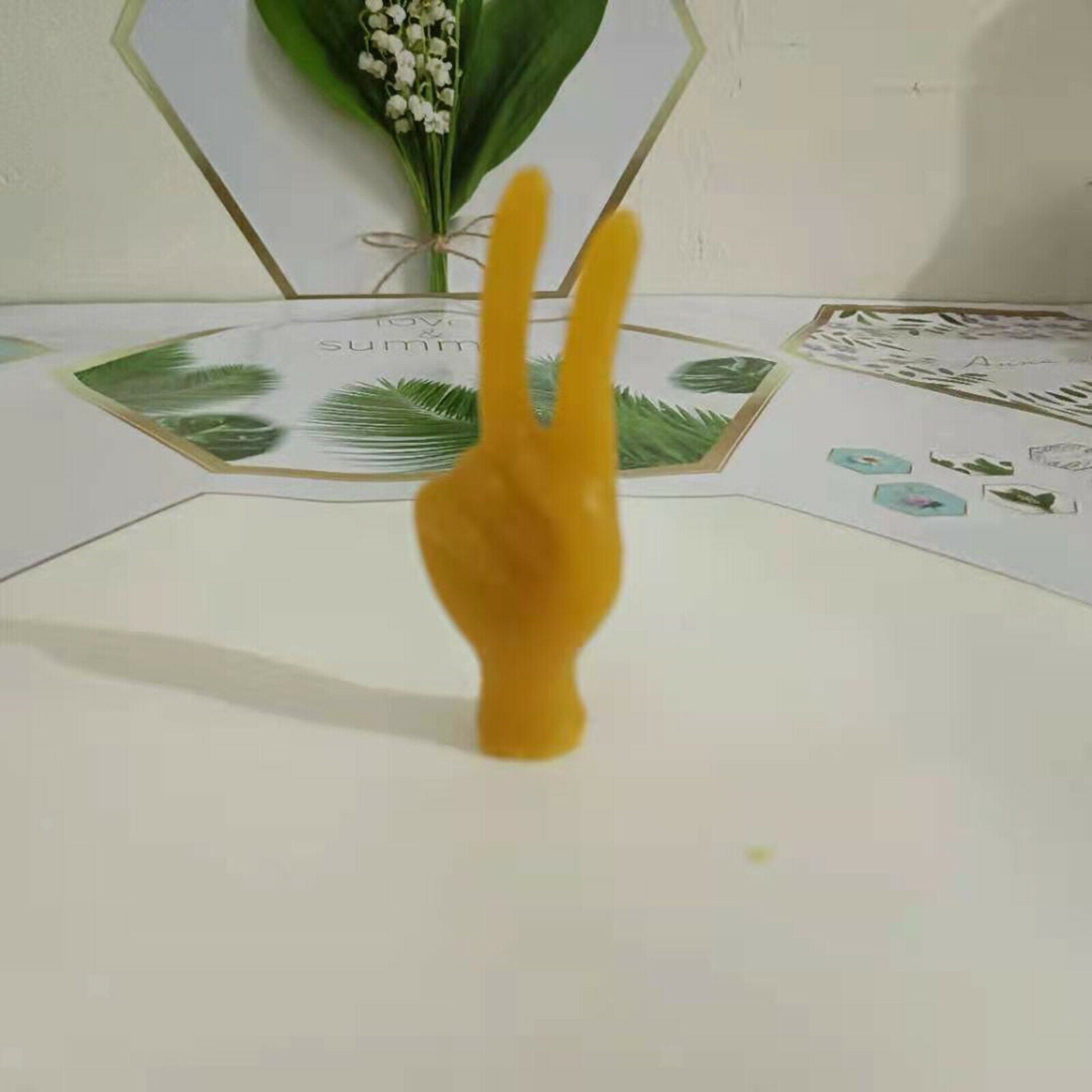 Clear Victory Gesture Silicone Molds Ornaments Handmade V Shaped for DIY