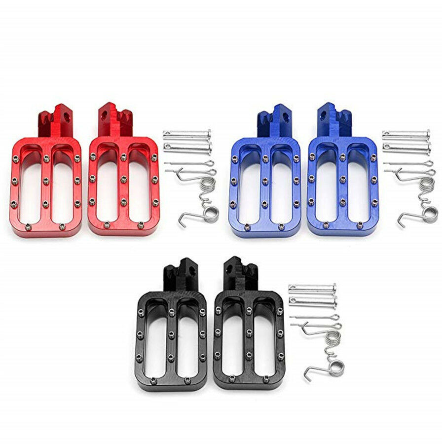 1 Pair Black CNC Aluminum Pit Bike Motorcycle Foot Pegs Footrests Footpegs