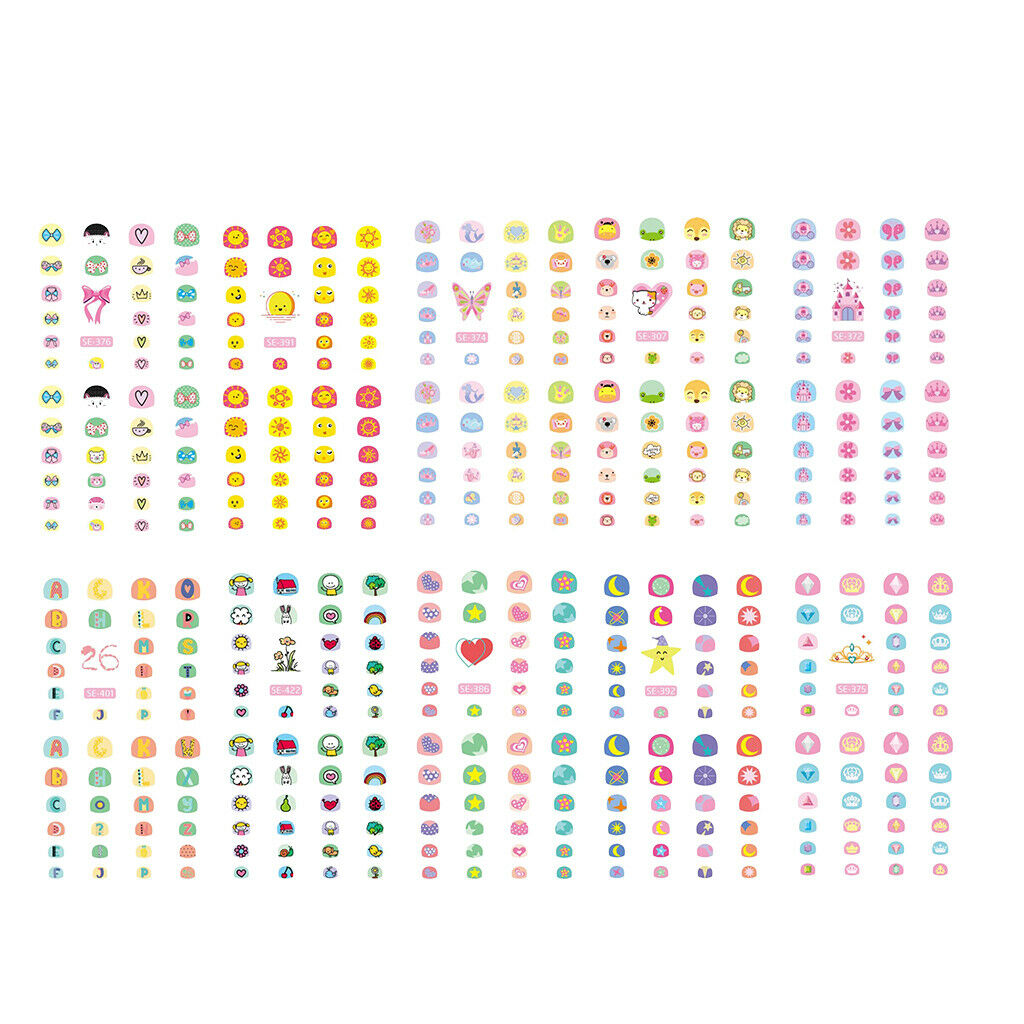 Lots 10 Cute Crown Nail Art Stickers Tips Decals for Mirror Bag Clothes
