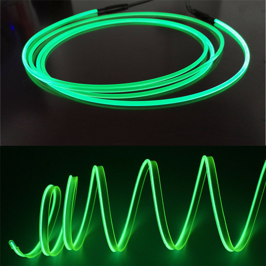 Green Car Door Center Console Front Wind Net Inside Decoration Light Bar Lamp 4M