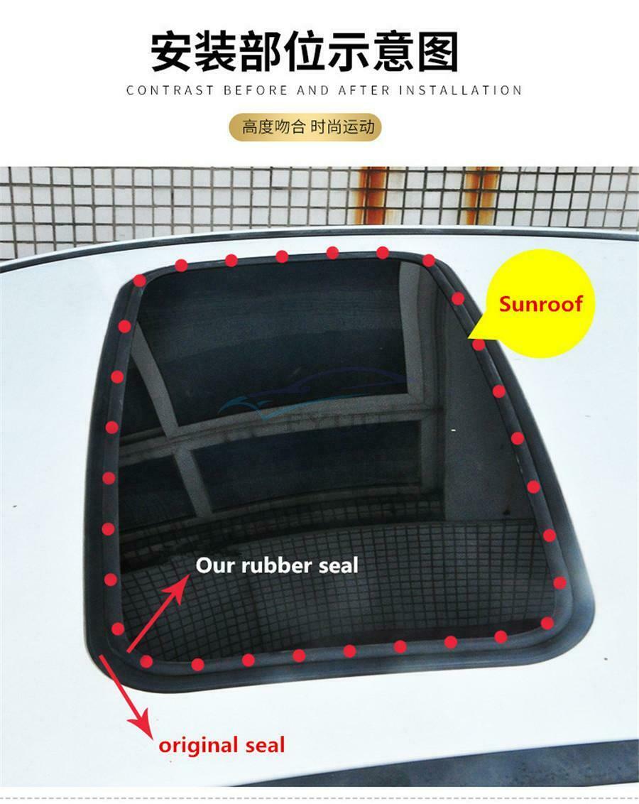 1PCS Rubber Weatherstrip For Car Windshield Sun Protection Triangle Window 5M