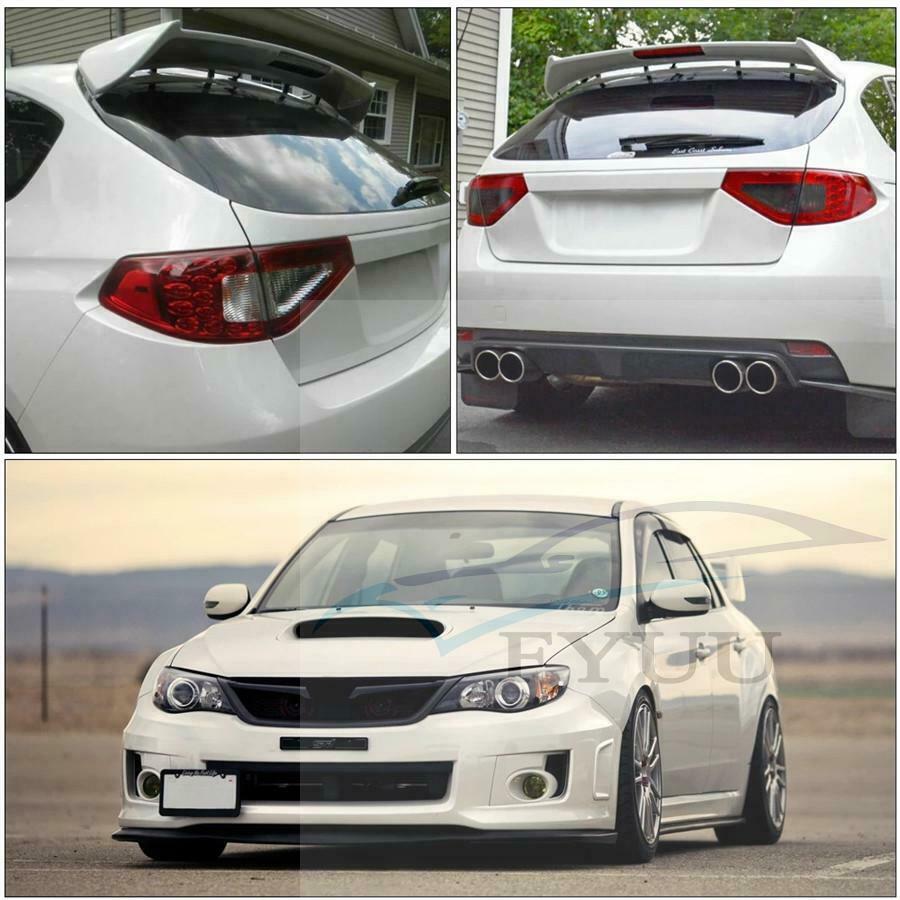 Rear Roof Wing Spoiler Riser Lift Extension For Subaru WRX STi Hatchback 08-14