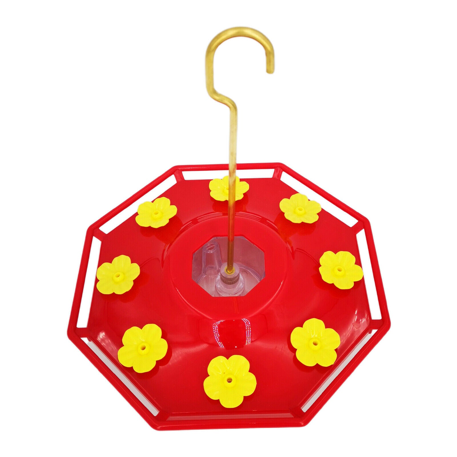 Outdoor Courtyard Leak-Proof Hummingbird Flower Feeder with 8 Feeder Ports
