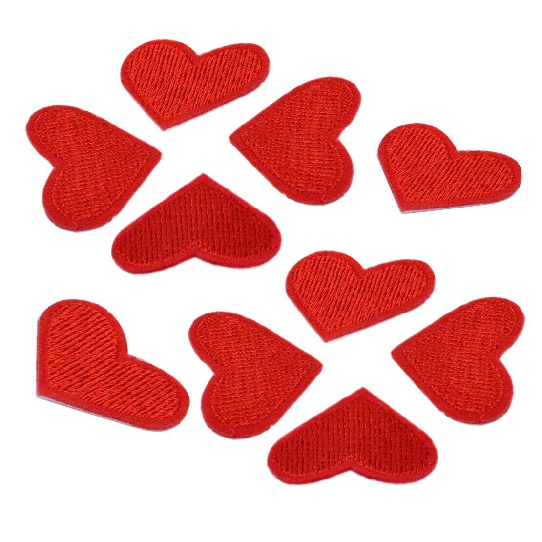 10pcs Embroidery Love Heart Sew Iron On Patch Applique Badge Bag Jeans Craft An
