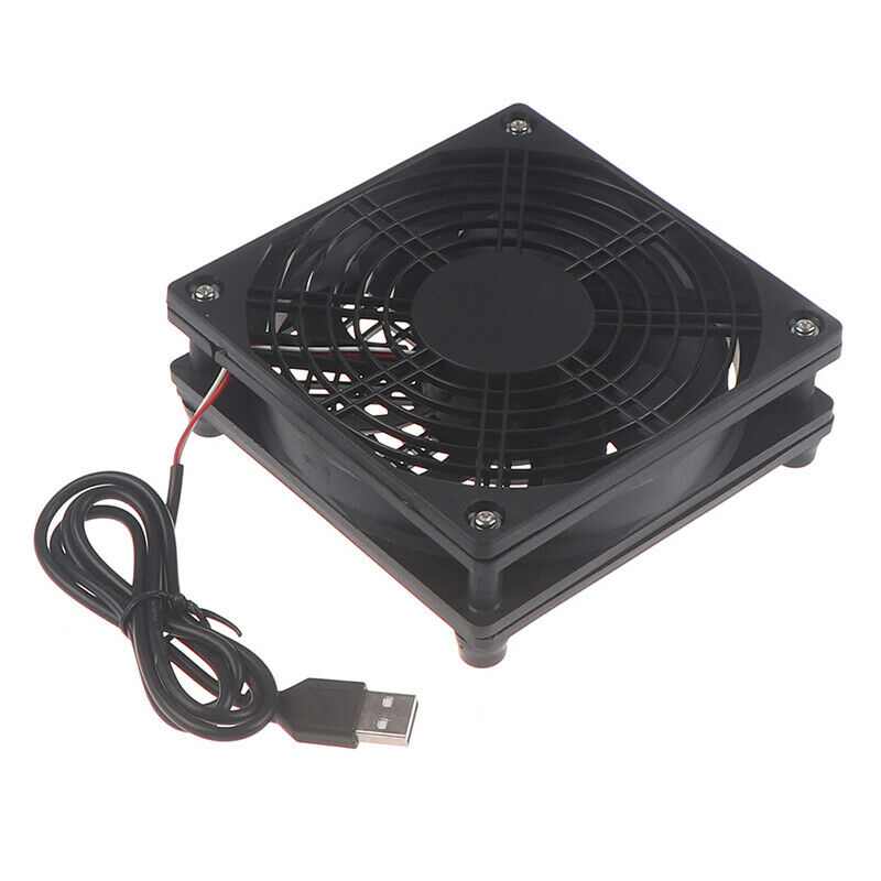 Router fan DIY PC Cooler TV Box Wireless Cooling  5V USB power 120mm fanBDAU
