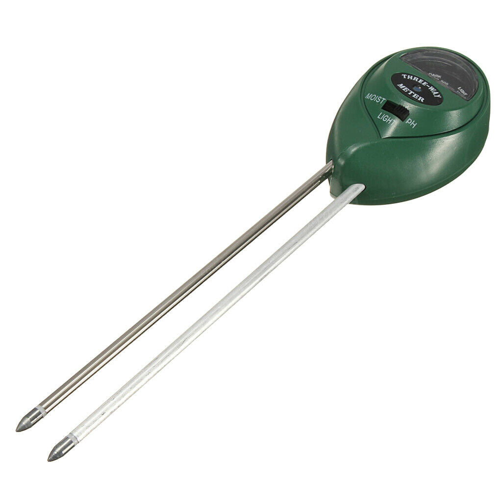 2pcs 3 in 1 pH Garden Soil Tester LCD Temperature Moisture Sunlight Meter