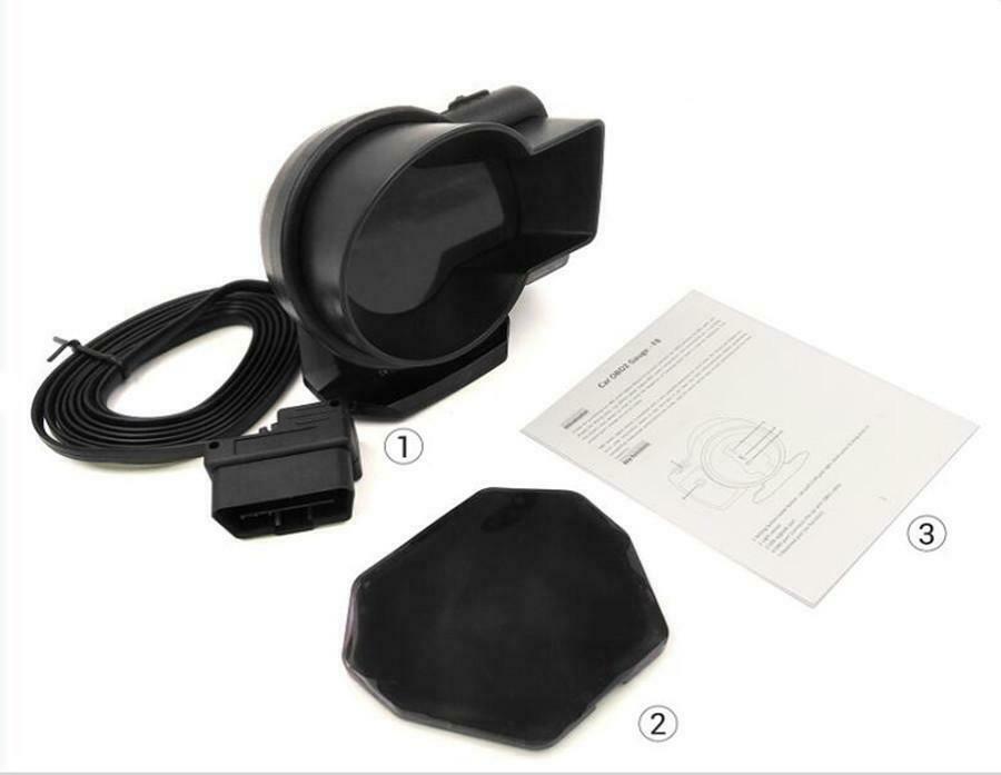 Car OBD2 Multi-function Gauge HUD Head-Up Digital Display Boost Data Scan Tool