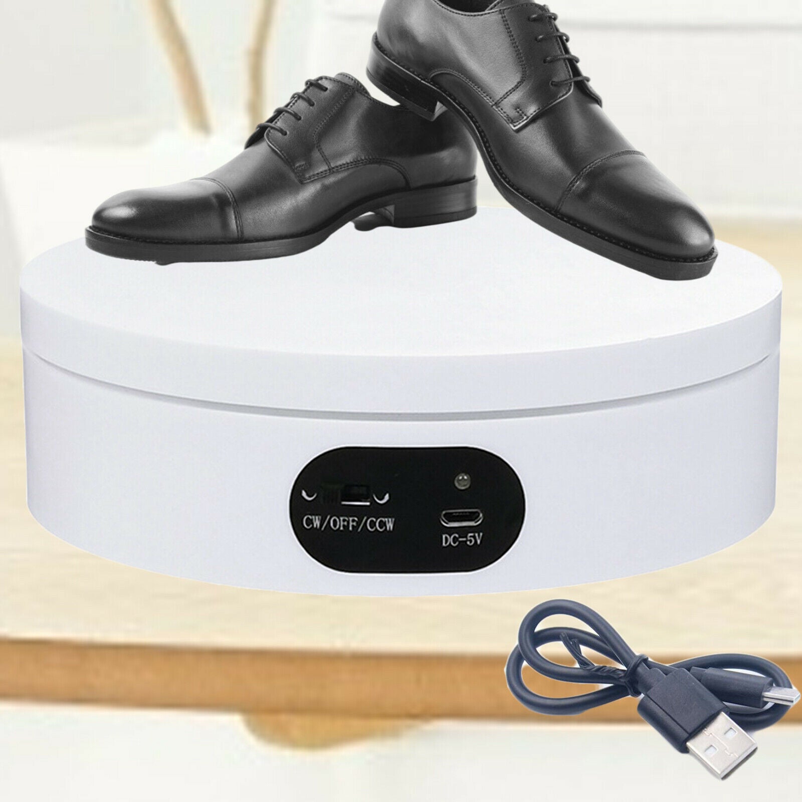 360 Degree Electric Rotating Display Turntable USB Charging Digital Products