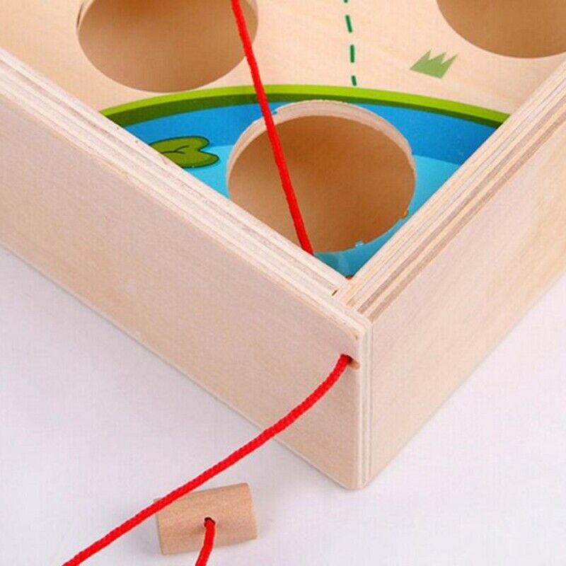 Kids Maze Pull Ball Table Game Wooden Toys Toddlers Early Education Learning TO1