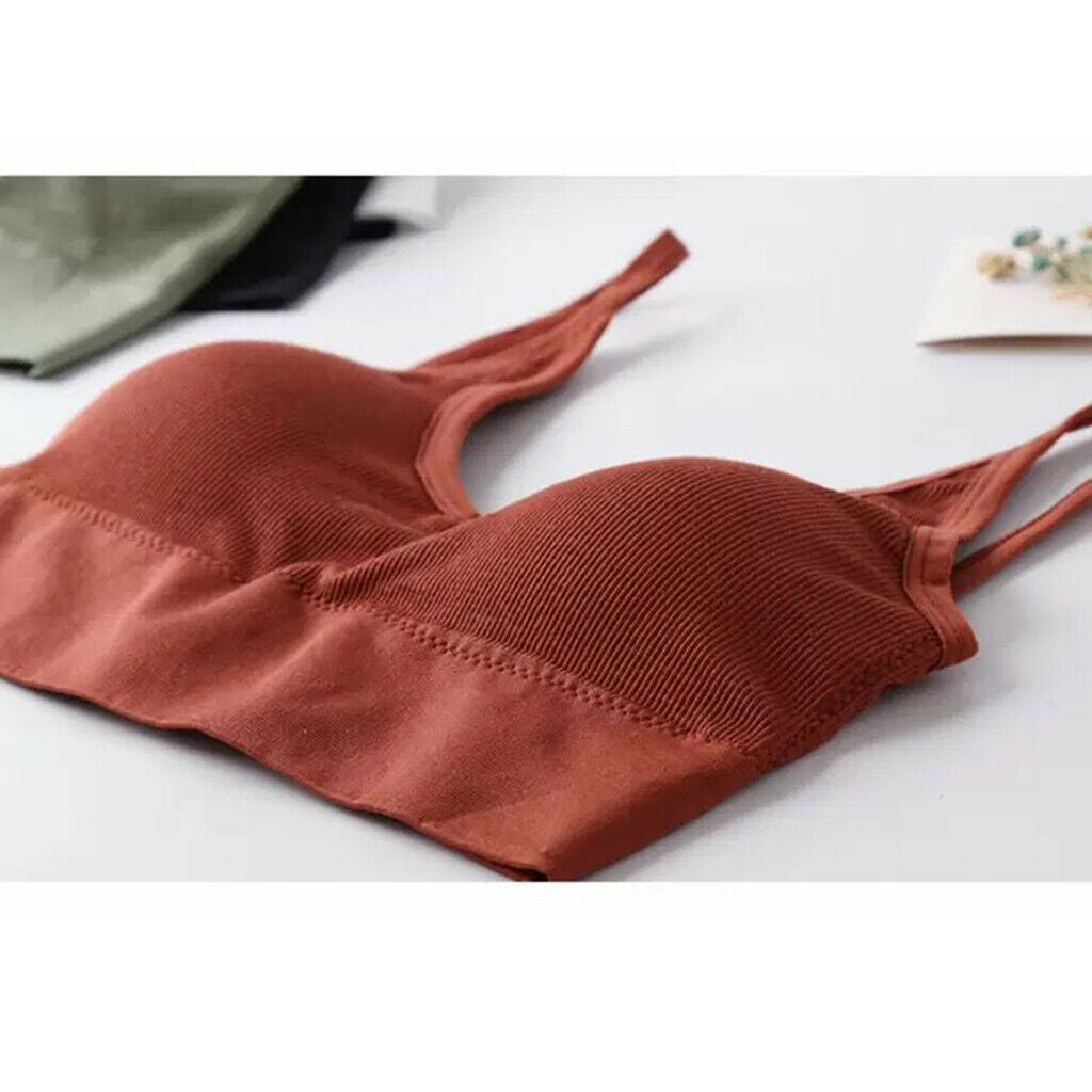 3pcs Women's Sexy V Neck Padded Bralette Spaghetti Straps Vest Sport Bra