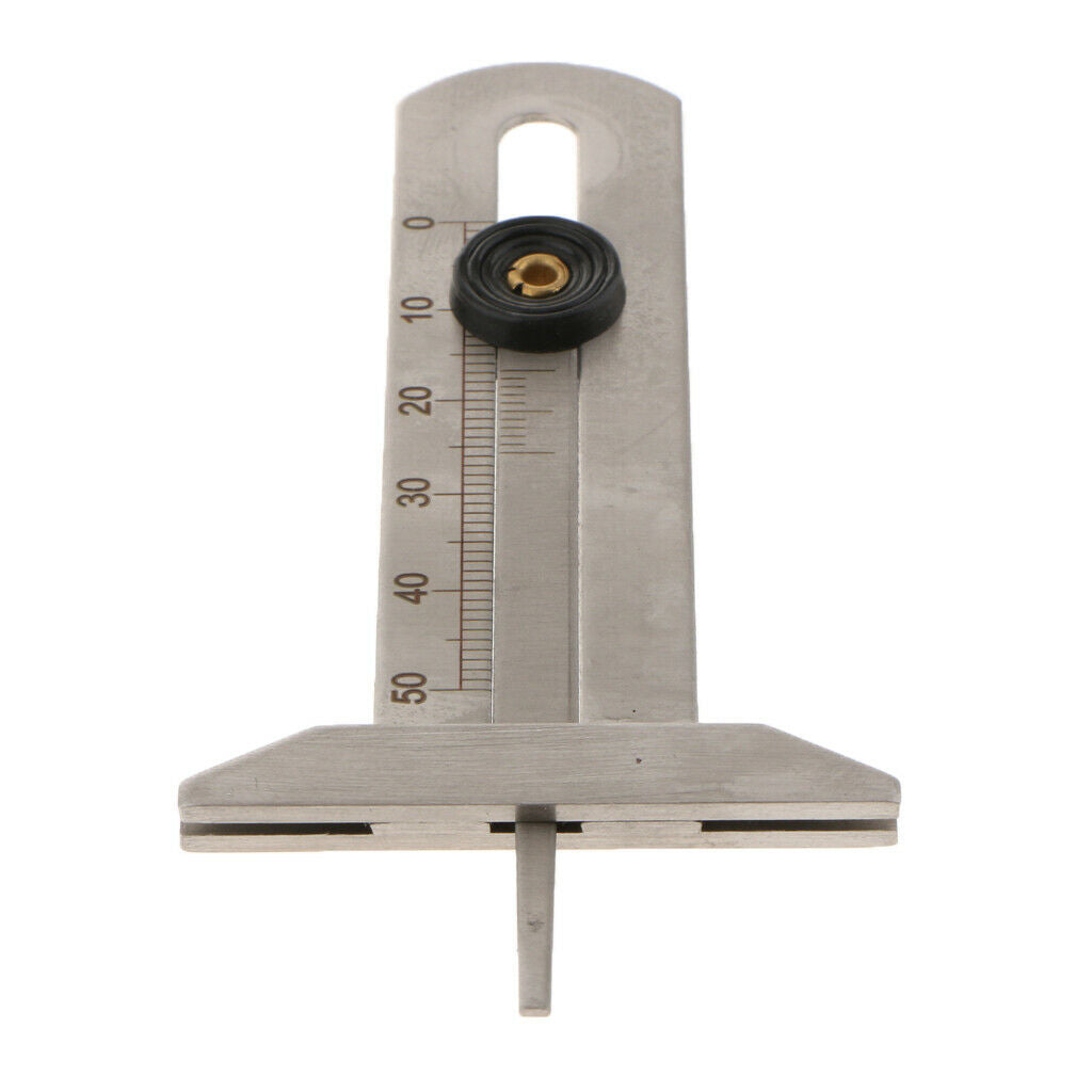 Car Steel +Plastic Tyre Tread Ruler Depth Gauge Meter Wheel Measuring Tool