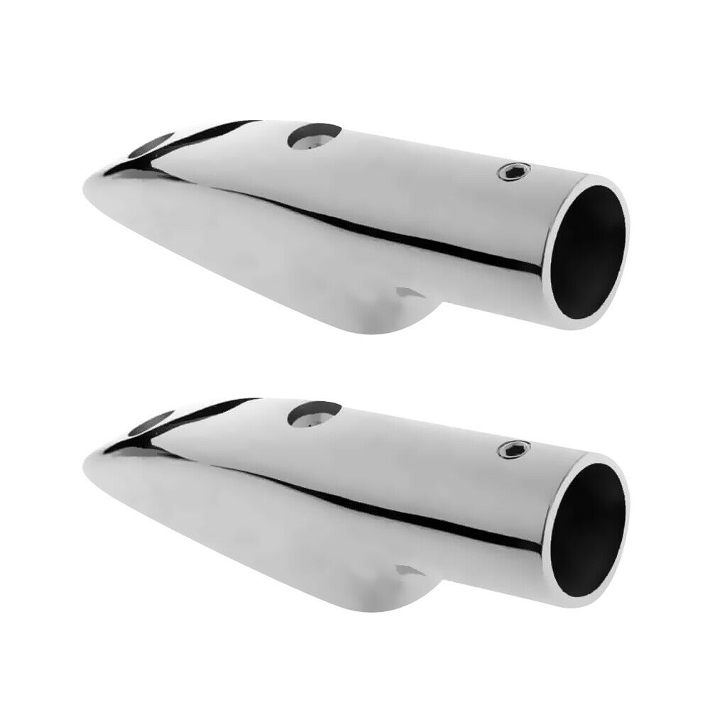 2 pieces 7/8 "pipe ID 316 stainless steel marine boat handrail fitting rail end
