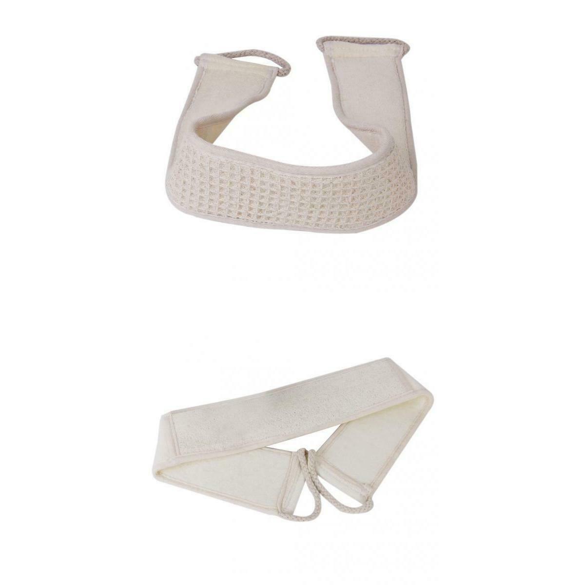 2 Pieces Terry Cloth Bath Shower Sponge Scrubber Rear Belt Towel