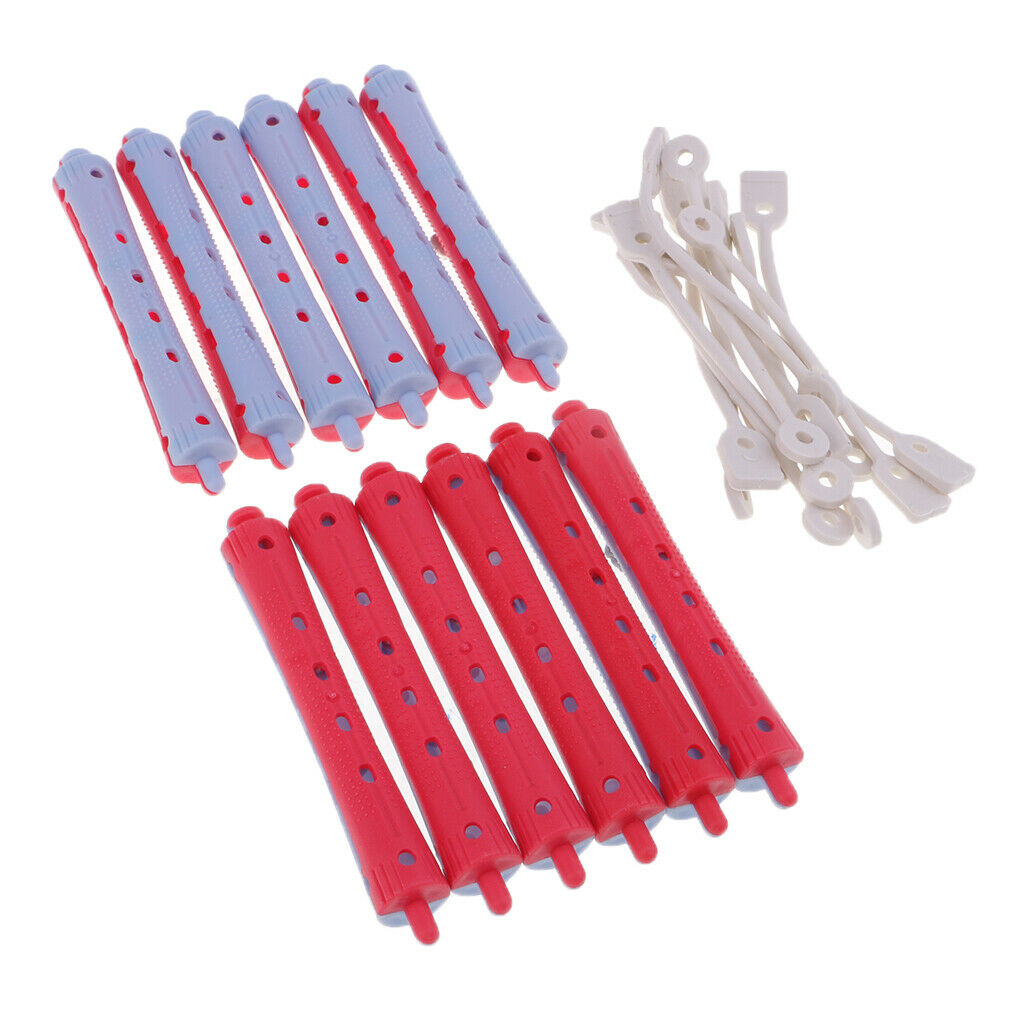 72 Pieces Plastic Mixed Size Perming Rods DIY Waves Pin Curls Perm Rollers Tools