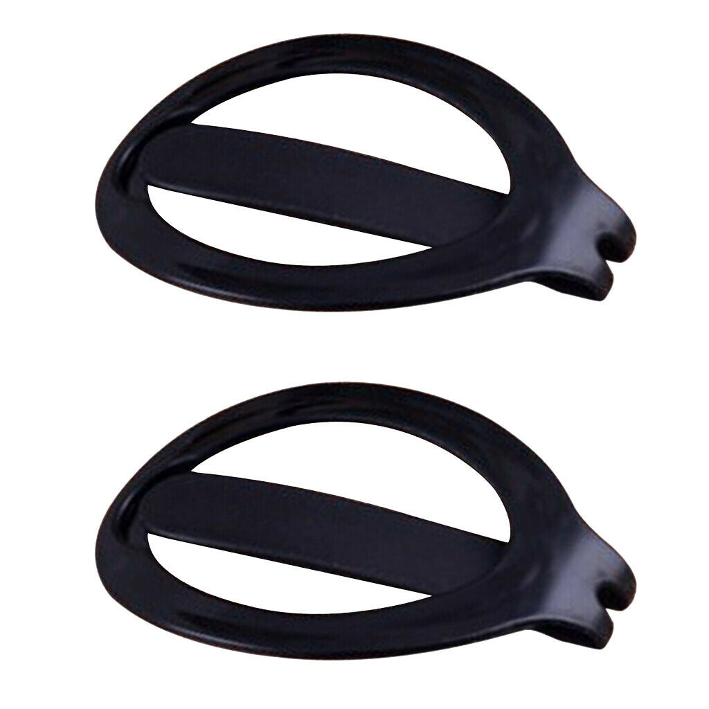 2 Pieces Women Plastic Hair Updo Clip Bun Maker Barrette Styling Tool Black