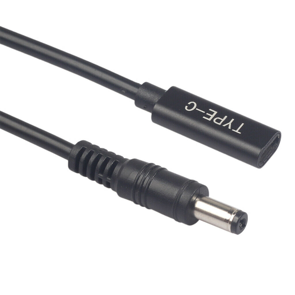 USB C Type-C Female To 5.5mm * 2.1mm Charger Adapter Charging Cable PD Plug