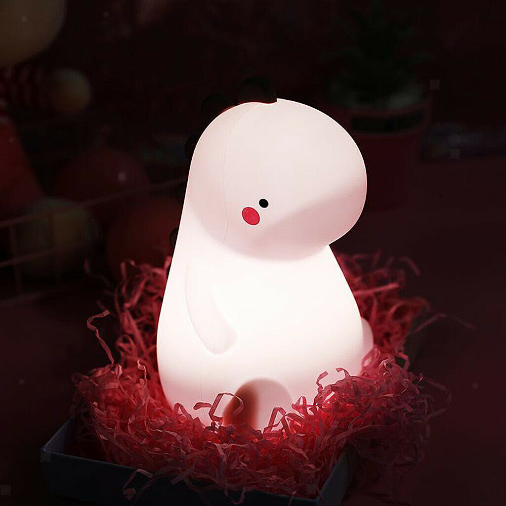 LED Night Light Bedside Lamp Color Changing Silicone Nursery Lamp Pink