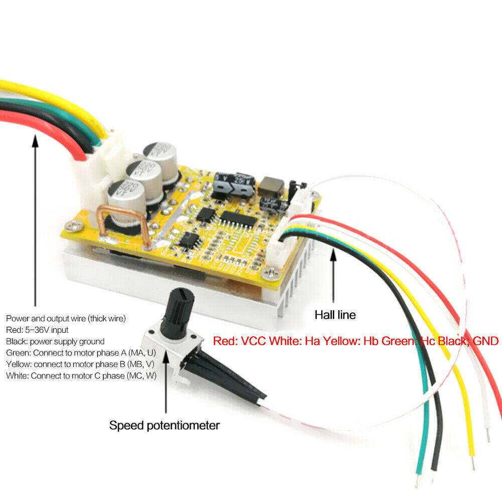 350W BLDC Three-Phase DC Brushless With Hall Motor Sensorless Brushless Motor