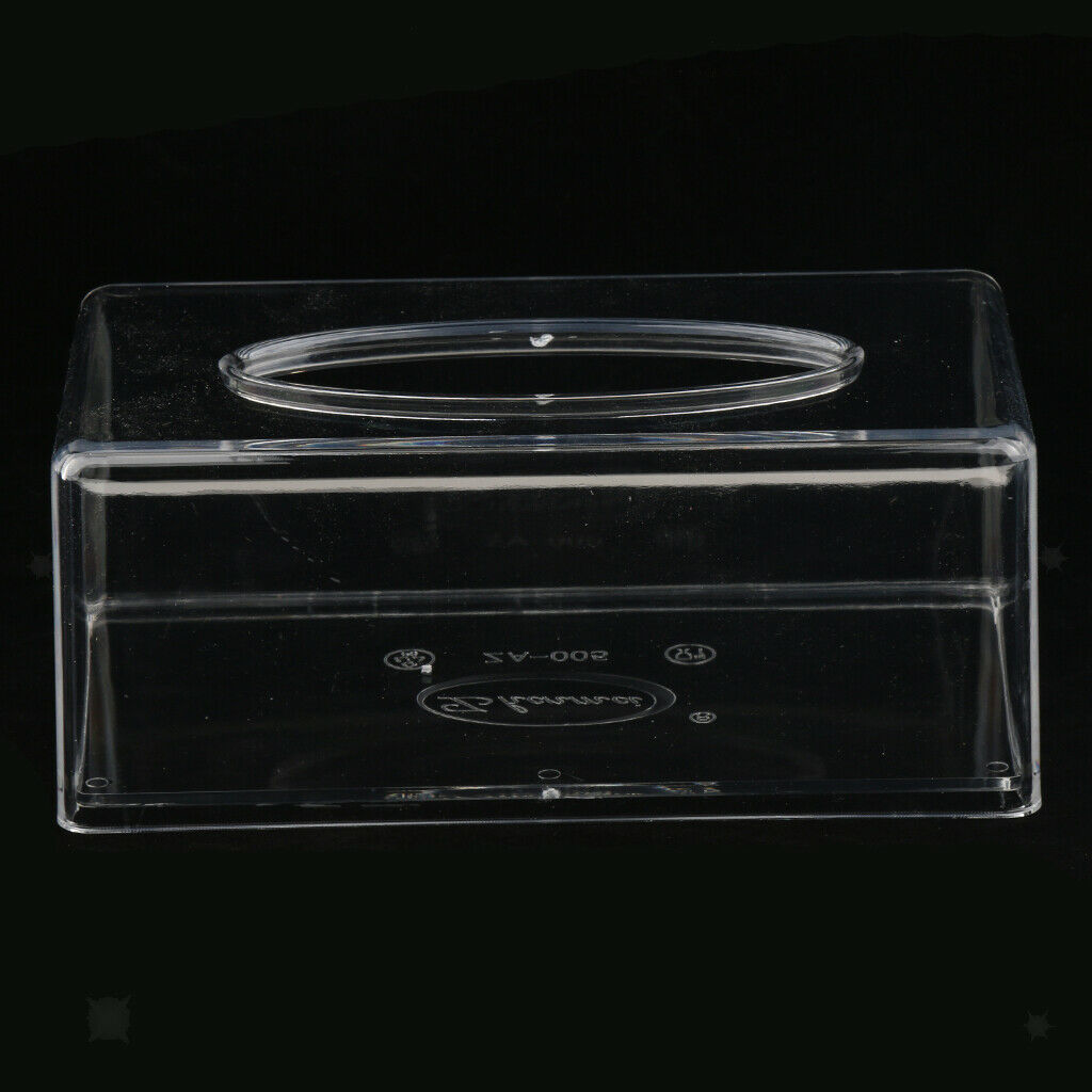 Compact Clear Tissue Dispenser Case Facial Paper Towel Box Large Capacity
