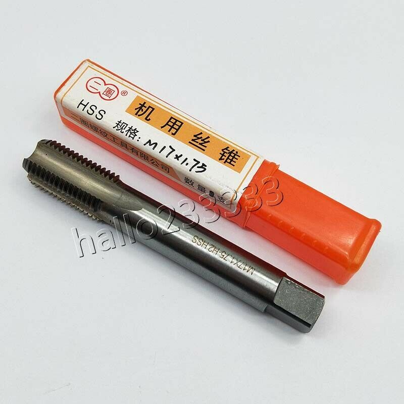 M17mm x 1.75Plug Tap Metric HSS Right Hand thread RH 17mm*1.75mm Pitch Threading