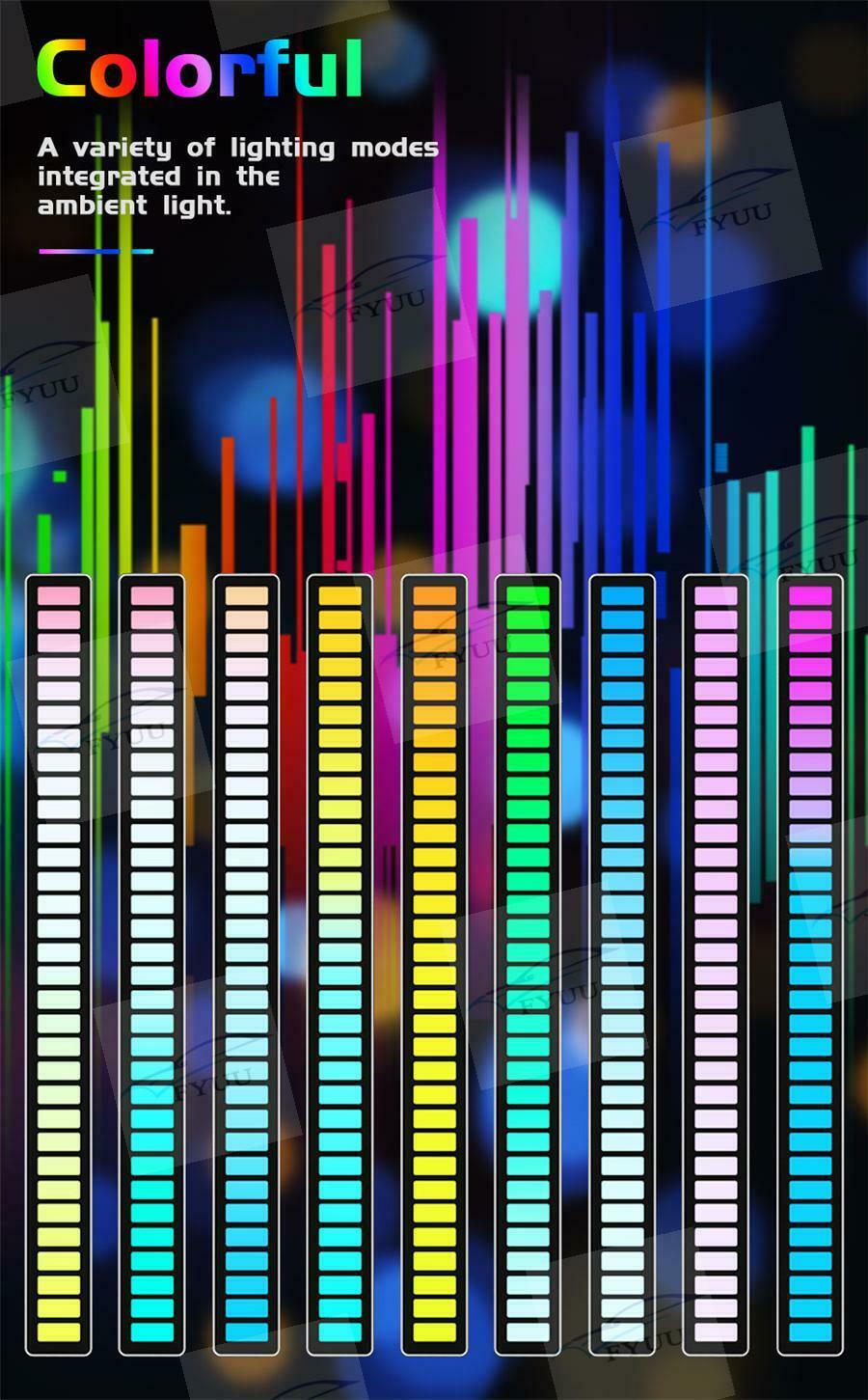 RGB 32LED Voice-Activated Pickup Rhythm Light Colors Sound Control Ambient Light