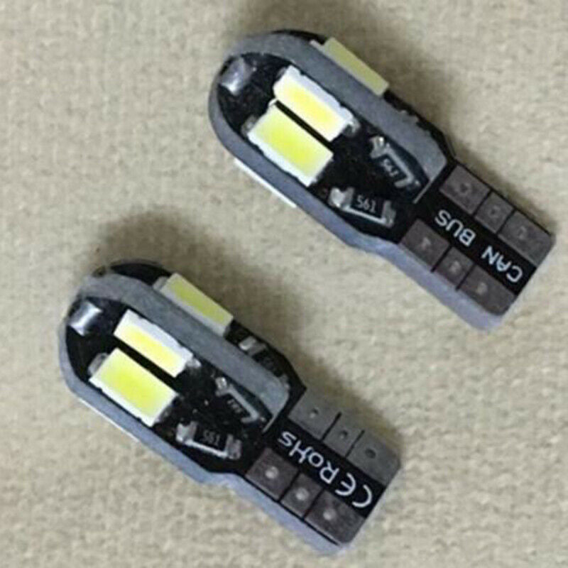 10 x T10 194 168 W5W 5730 8 LED SMD White Car Side Wedge Light Lamps Set Can.DD