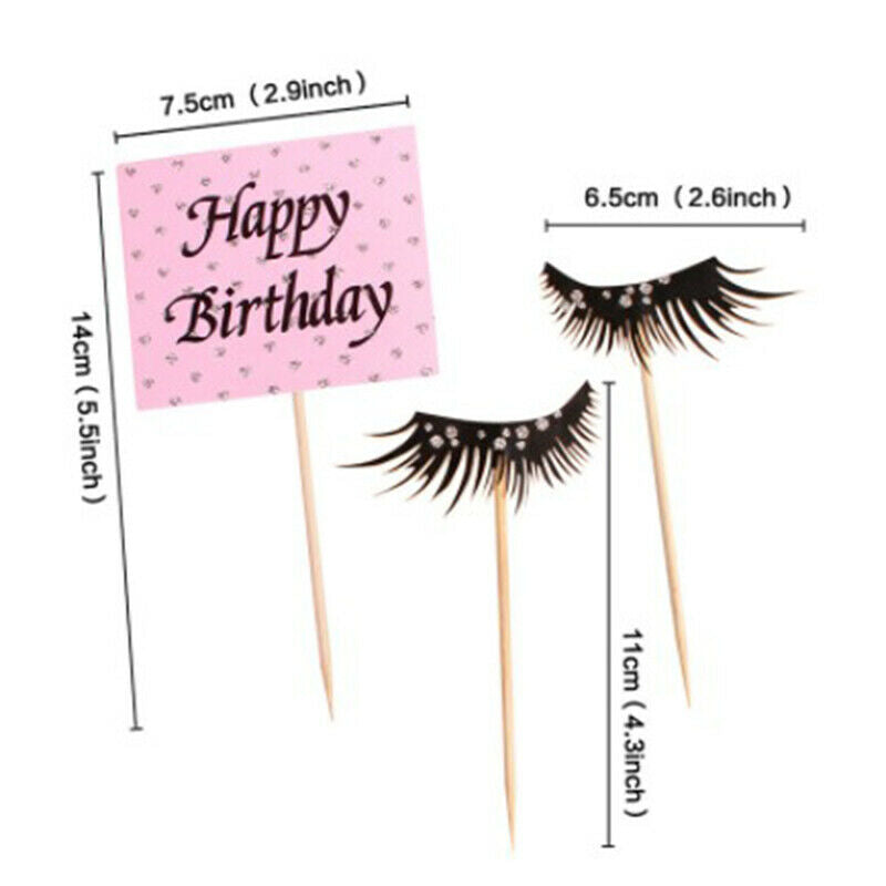 Perfume Lipstick Makeup Cake Toppers DIY Girl Cake Flags Party Baking Dec.l8