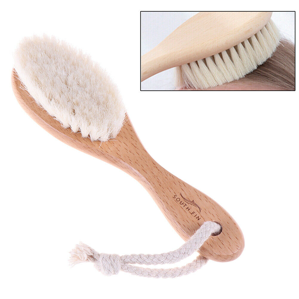 Wooden Handle Brush Baby Hairbrush Newborn Hair Brush Infant Comb Head Massag Fx