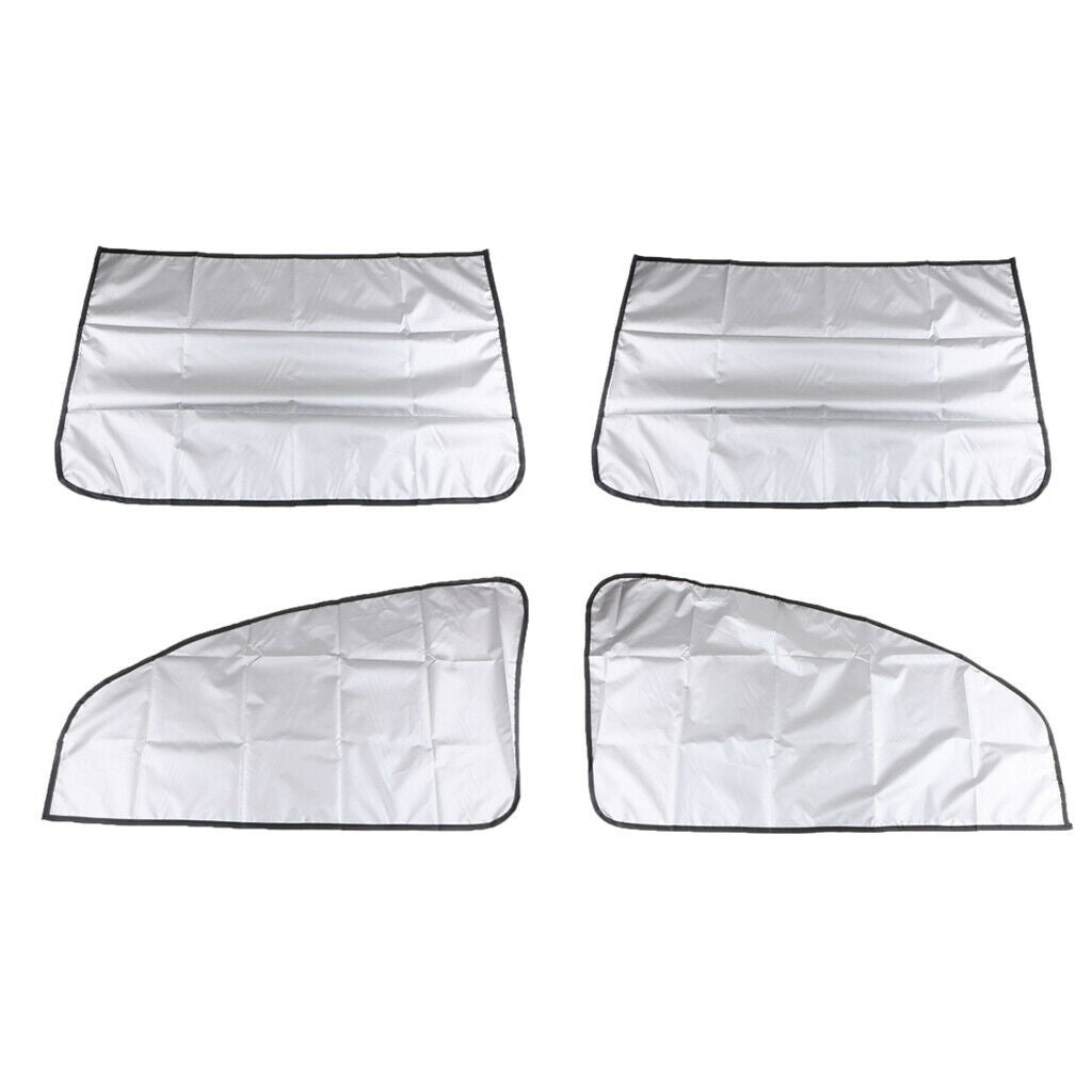 2 pairs of magnetic sun protection curtains with double sides for sloping