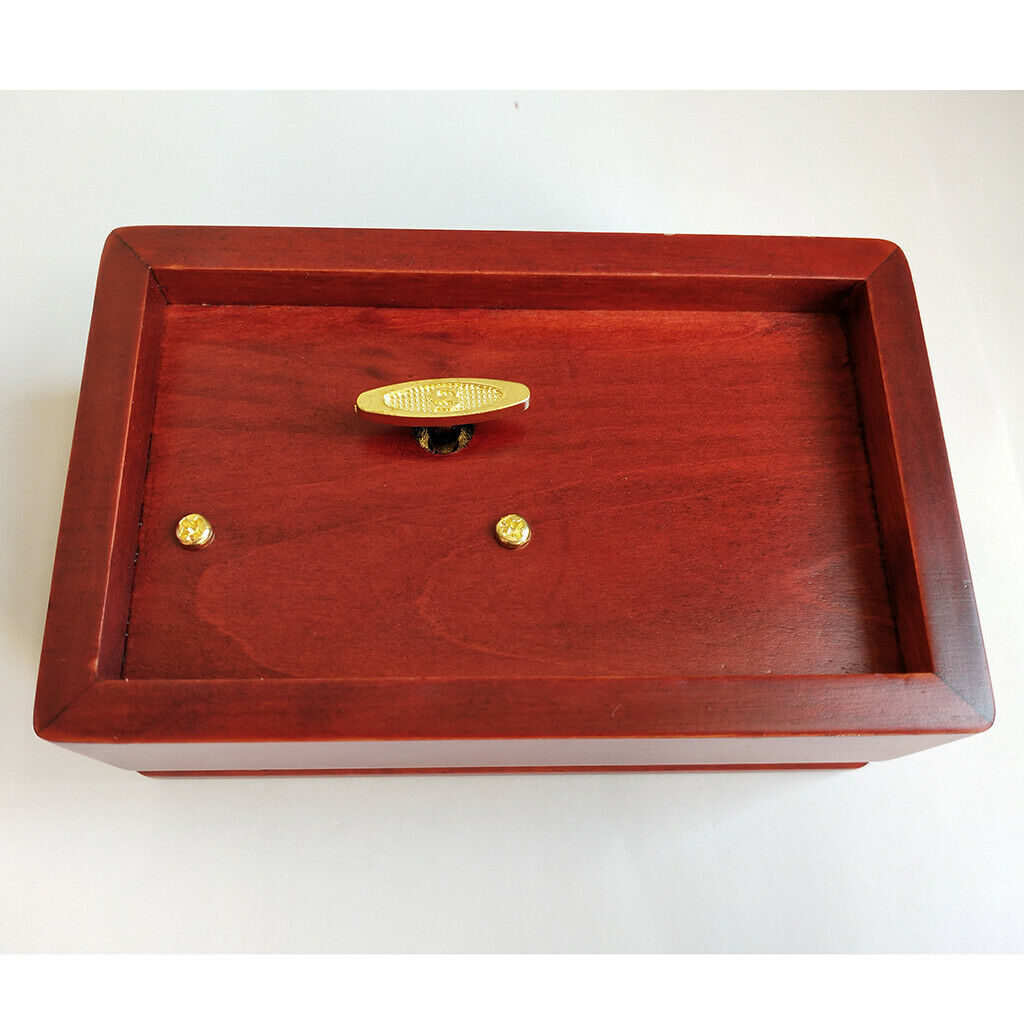 1pc Wooden Jewelry Music Box Exquisite Handmade Creative Decor Festive Gift