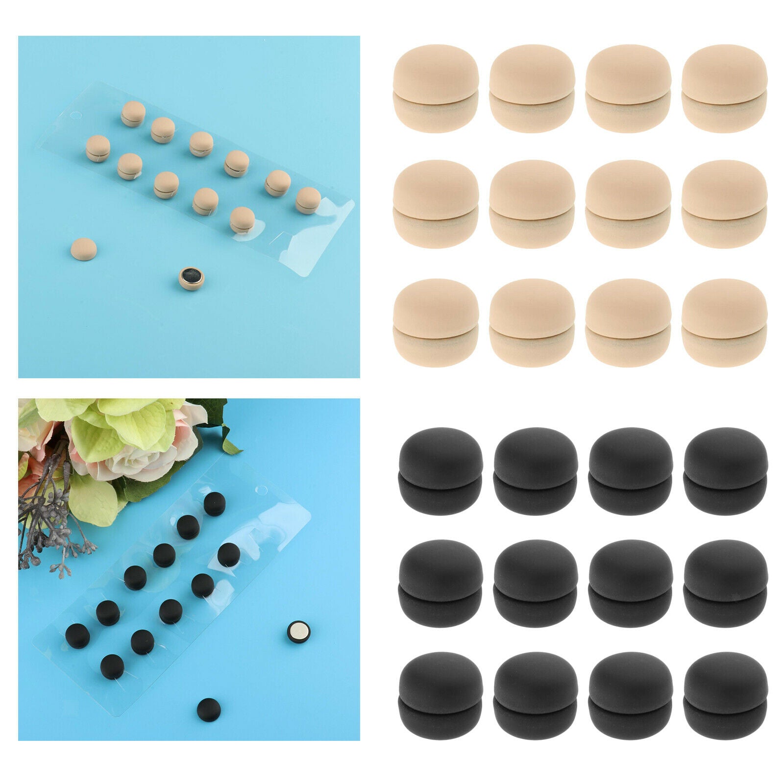 24 Pieces Ladies Magnetic Hijab Brooches Pin Muslim Headwear Decoration