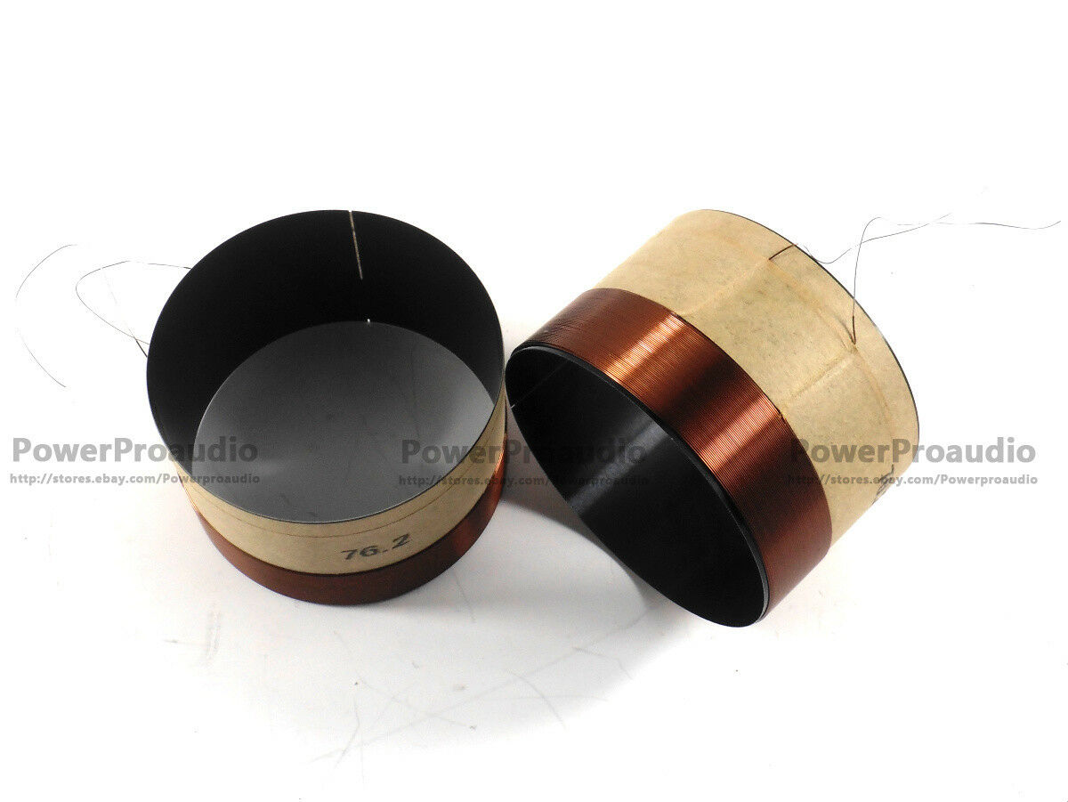 2X 76.2mm Black aluminous woofer Bass loudspeaker speaker 8ohm voice coil