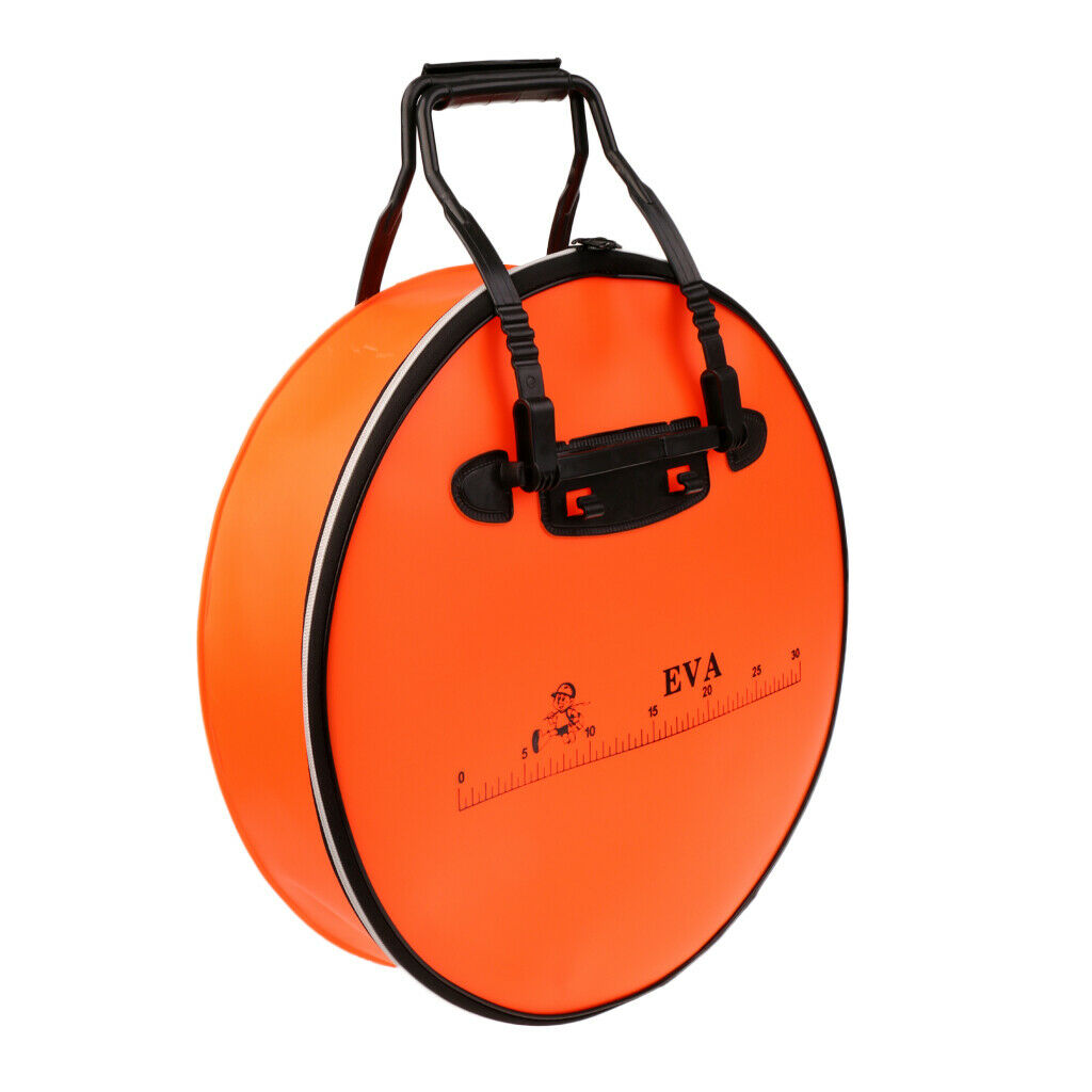 Fishing Tackle Bag EVA Fish Bucket Handbag Waterproof Fish Package Orange S