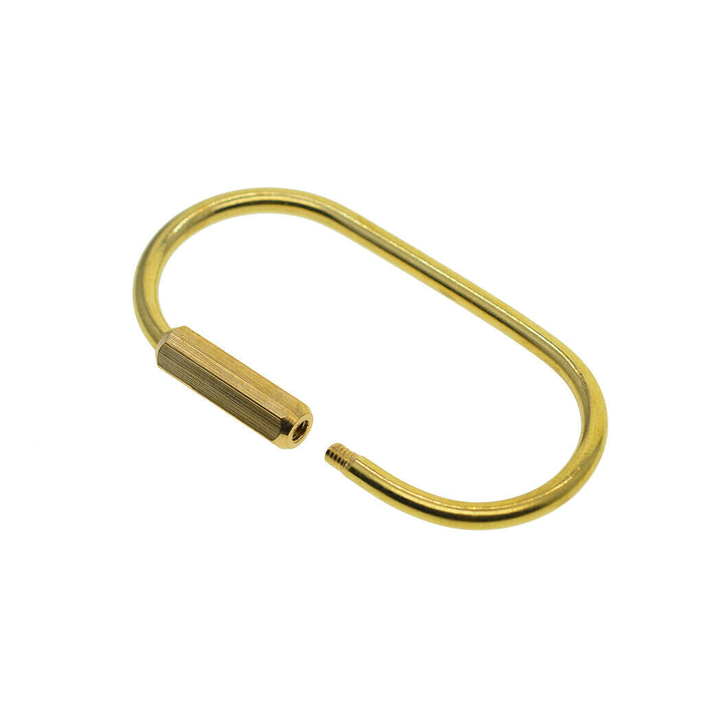 2Pc Screw Lock Clip Brass Key Chain Key Ring Home Car Key Holder Accessories