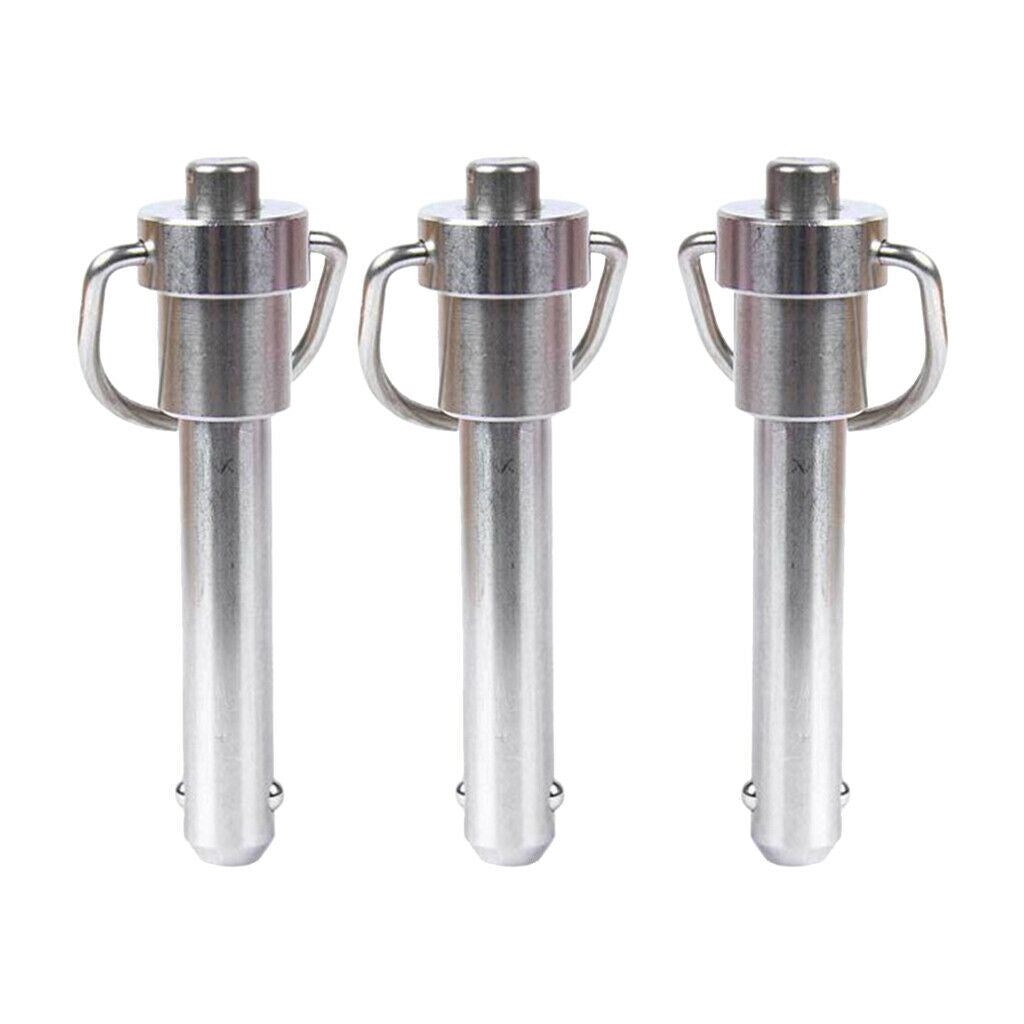 Set of 3 Ball Lock Pins Lock Quick Stainless Steel Quick Ball Pin 15mm