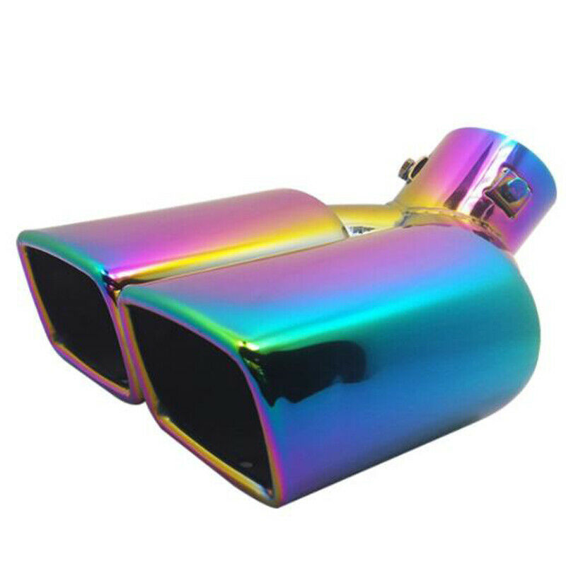 62mm Dual Exhaust Tip Exhaust Pipe Trim 2.5" Stainless Steel Muffler Tail Pipe