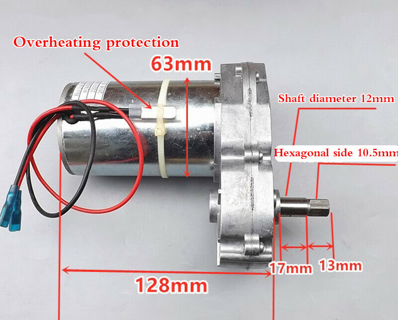 1pcs AC 220V rectifier geared motor 7-shaped high-power permanent magnet DC 300W