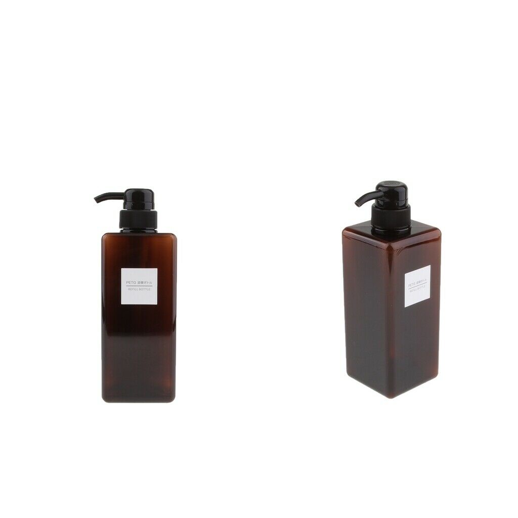 2Pcs Brown 650ml Foaming Soap Soap Dispenser for DIY