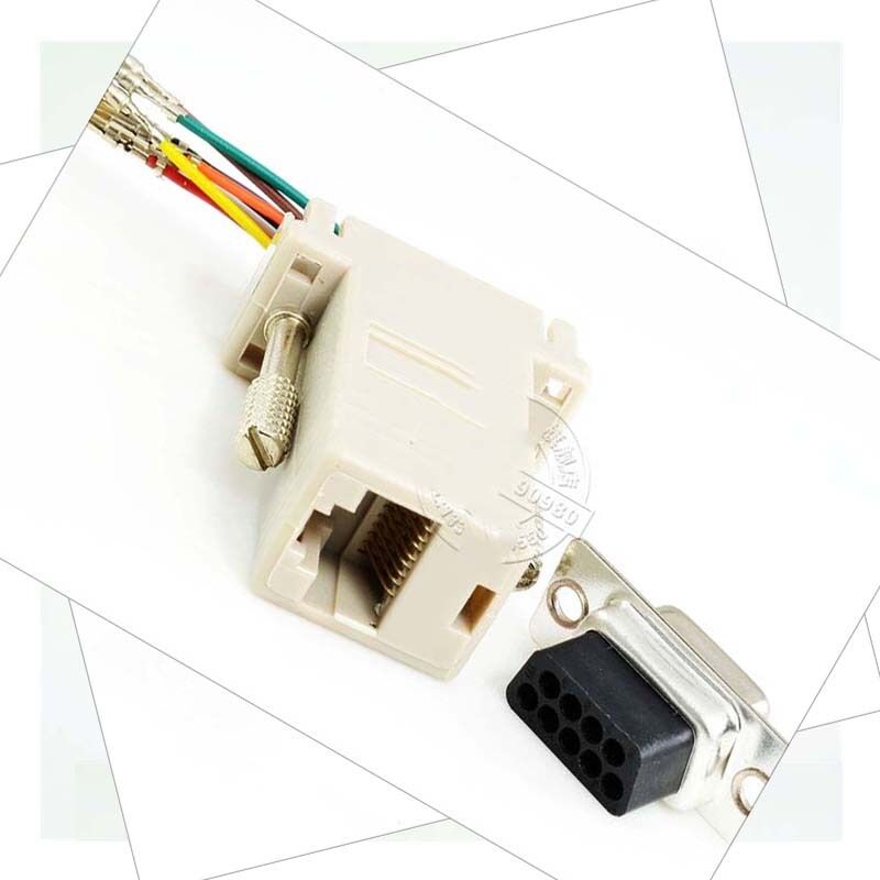 10pcs Extender F/F Female DB9 Female to RJ45 RS232 Female Adapter Connector
