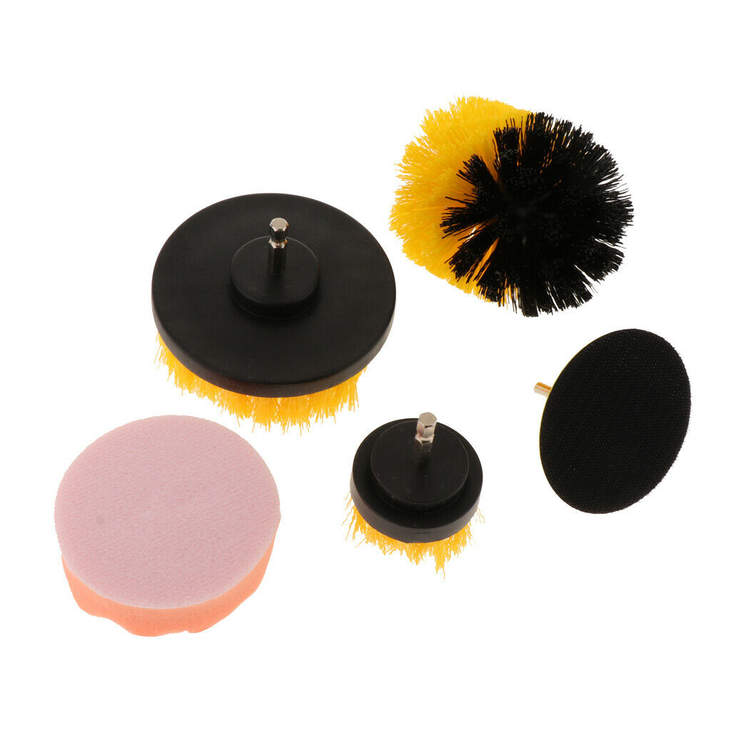5pcs Brush Cleaning Drill Scrubber Power Scrubber Brush Set Bathroom Clean