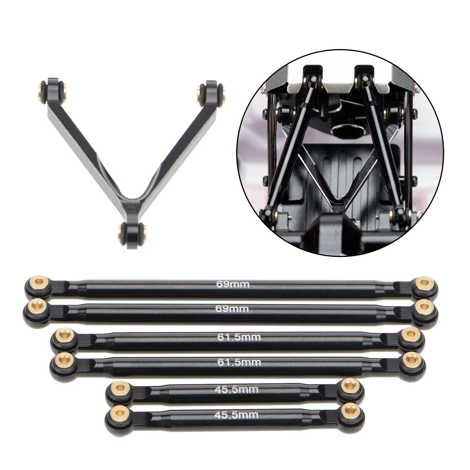 7pcs1:24 Metal Rod Link Linkage for Axial SCX24 AXI00001 Crawler Trucks Car Part
