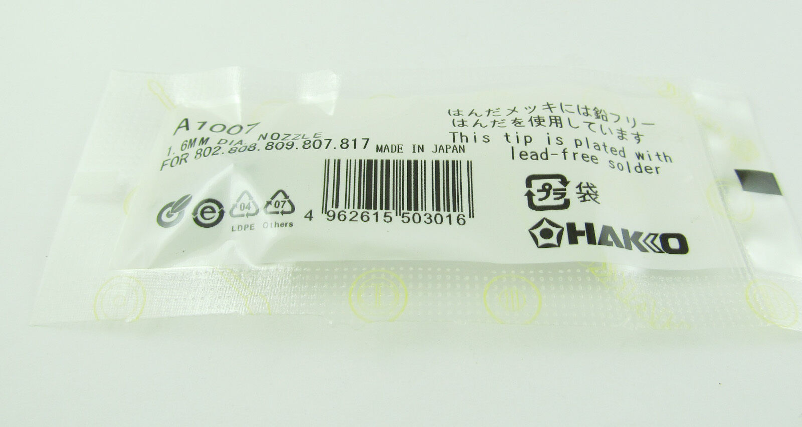 1pc New A1007 1.6MM DIA Leader-Free Solder Tip For Hakko 802 808 809 807 817